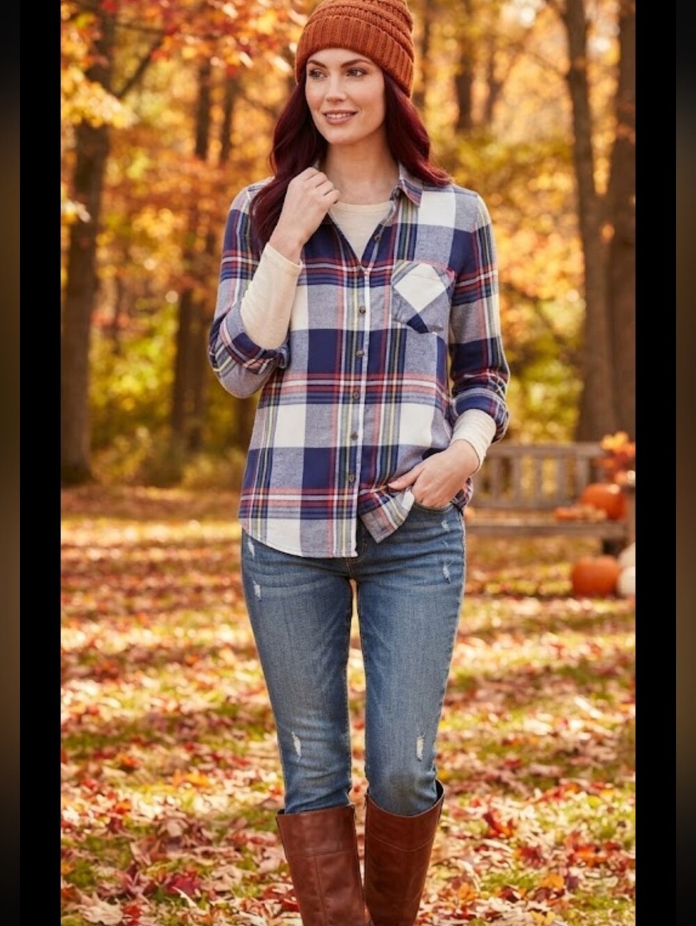 PINK ROSE FLANNEL BUTTON DOWN TOP